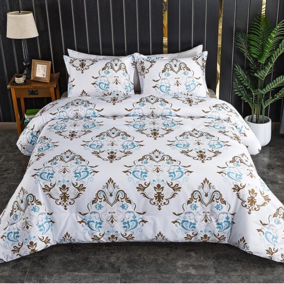 Queen paisley 3 piece comforter set - Picture 1 of 7